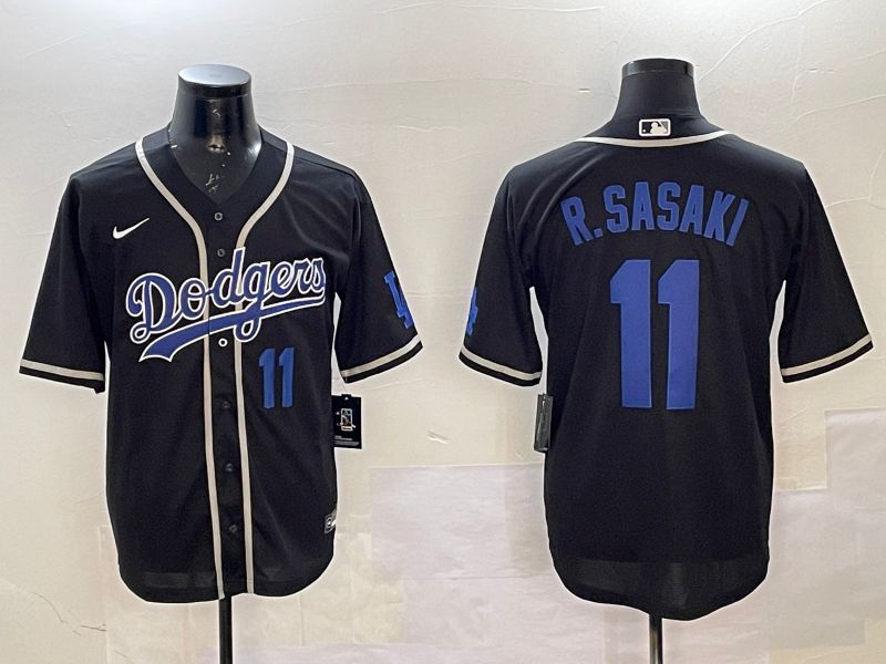 Men Los Angeles Dodgers 11 R.Sasaki Black Fashion Game 2025 Nike MLB Jersey style 16